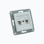Kompyuter + telefon rozetkasi (Rj45 Cat 6 +Rj45 Cat 3 )