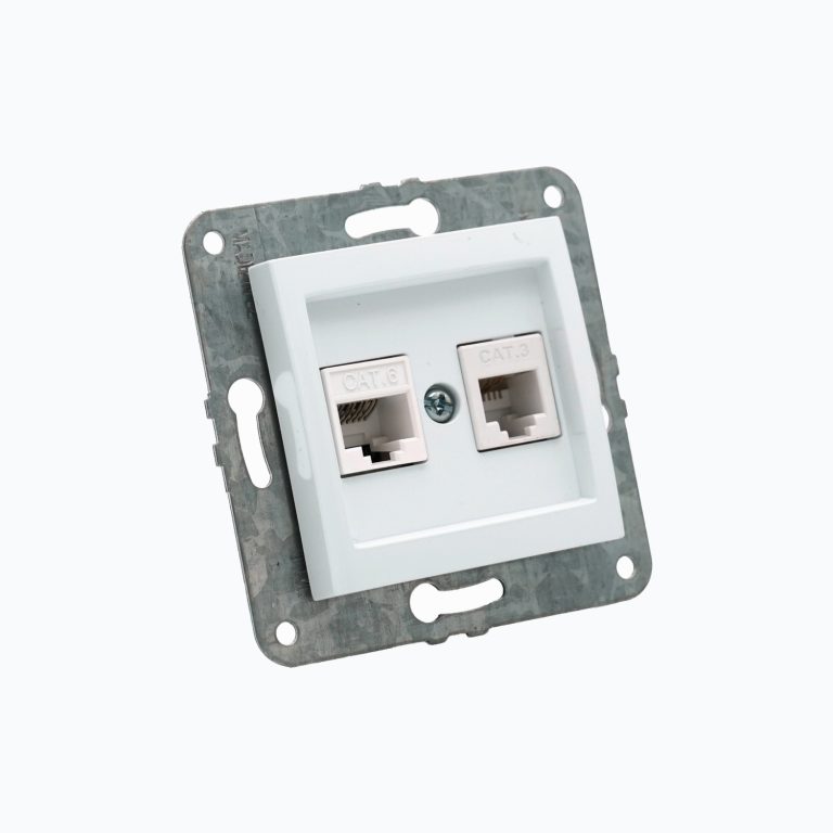 Розетка Компьютер + Телефон (Rj45 Cat 6 +Rj45 Cat 3 )