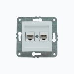 Ikki portli kompyuter rozetkasi (2xRj45 Cat 6)