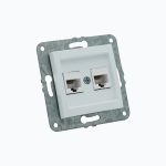 Ikki portli kompyuter rozetkasi (2xRj45 Cat 6)
