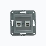 Ikki portli telefon rozetkasi (2xRj45 Cat 3)