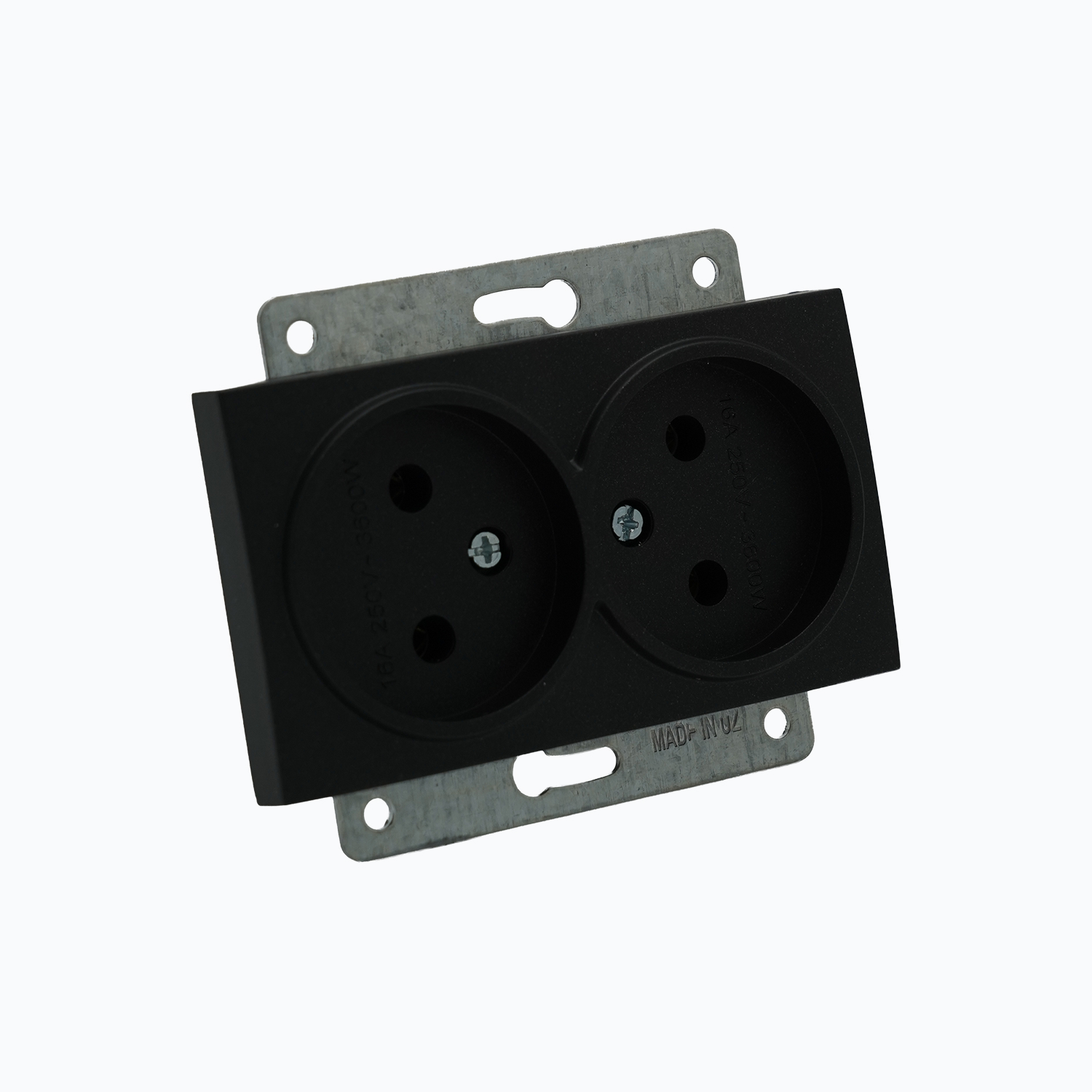 Розетка двойная без заземления 10A, 250 V
