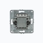 Выключатель двухклавишный с  подсветкой 10AX, 250 V