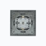 Socket outlet with earth contact and safety shutters, 16A, 250V
