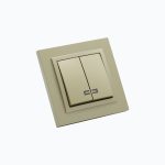 Yoritgichli ikki klavishali kalit 10AX, 250 V
