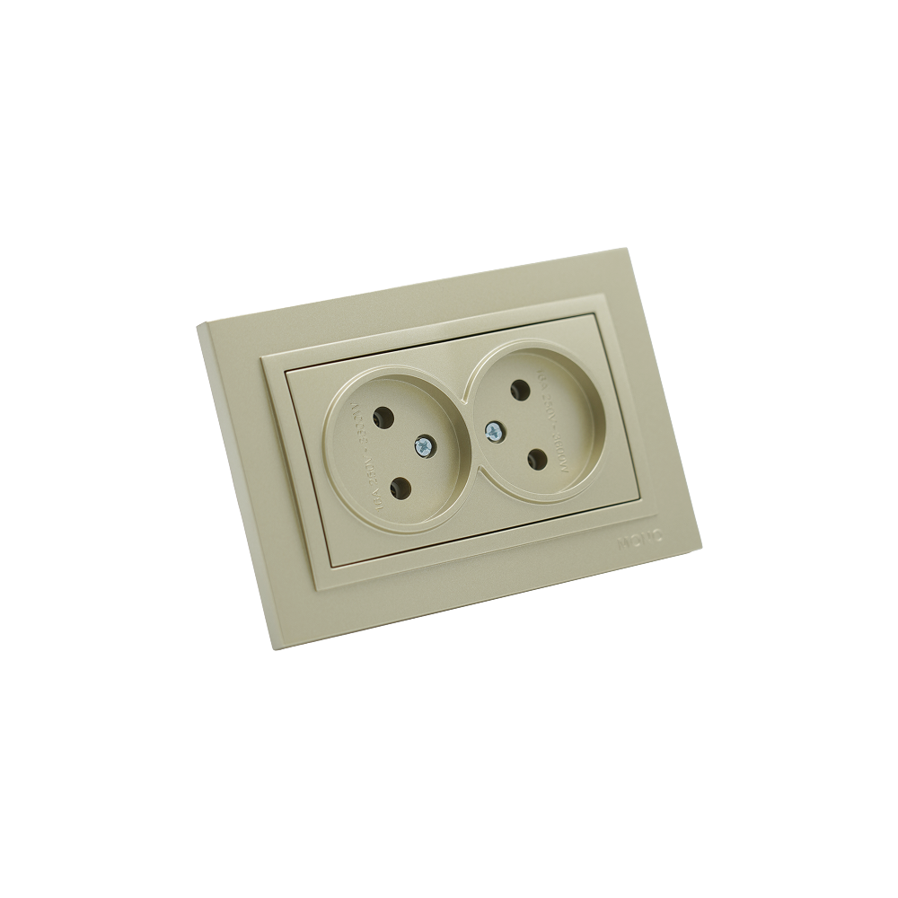 Розетка двойная без заземления  10A, 250 V