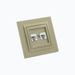 Kompyuter + telefon rozetkasi (RJ45 Cat 6 + RJ45 Cat 3)