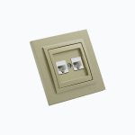 Double computer socket (2×RJ45, Cat 6)