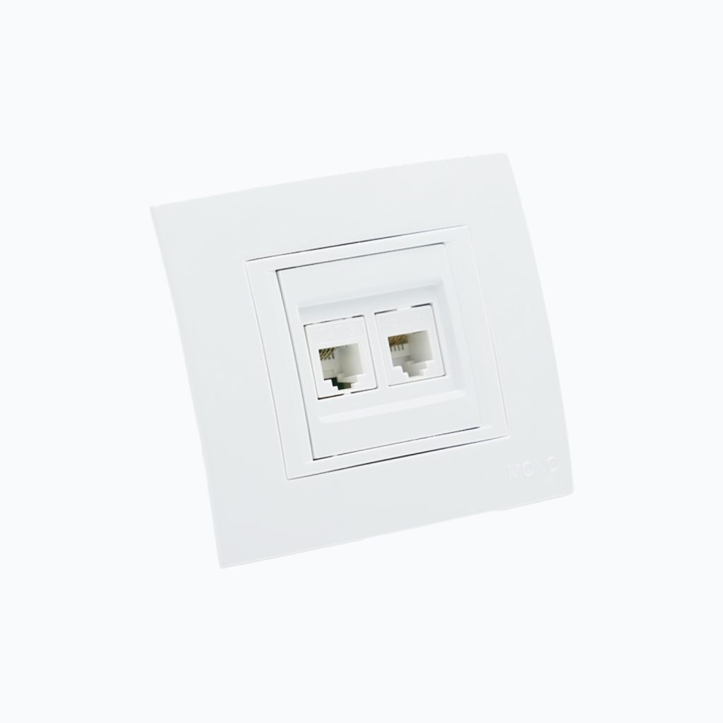 Розетка Телефонная двойная  (2xRj45 Cat 3)