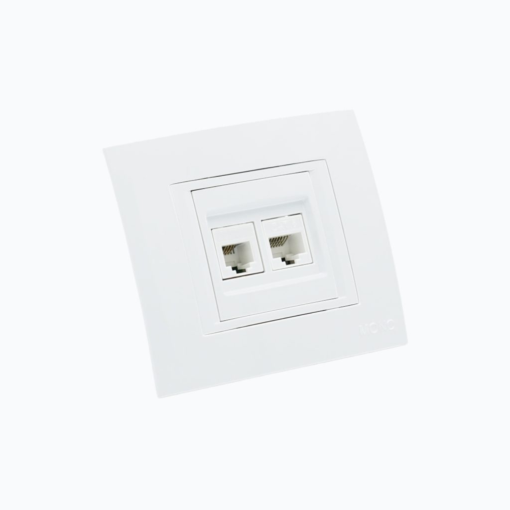 Computer + Telephone socket  (Rj45 C at 6 +Rj45 Cat 3 )