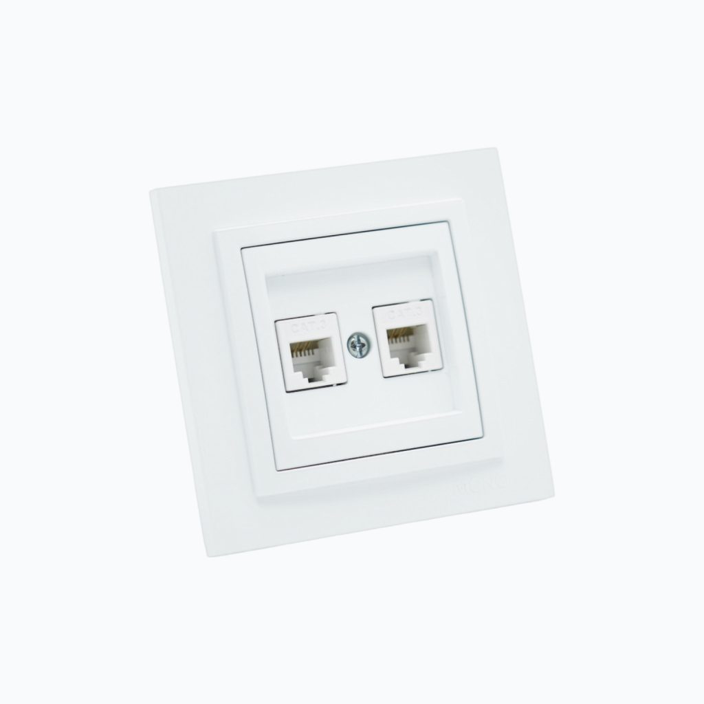 Розетка Телефонная двойная  (2xRj45 Cat 3)