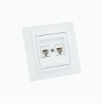 Розетка Телефонная двойная  (2xRj45 Cat 3)