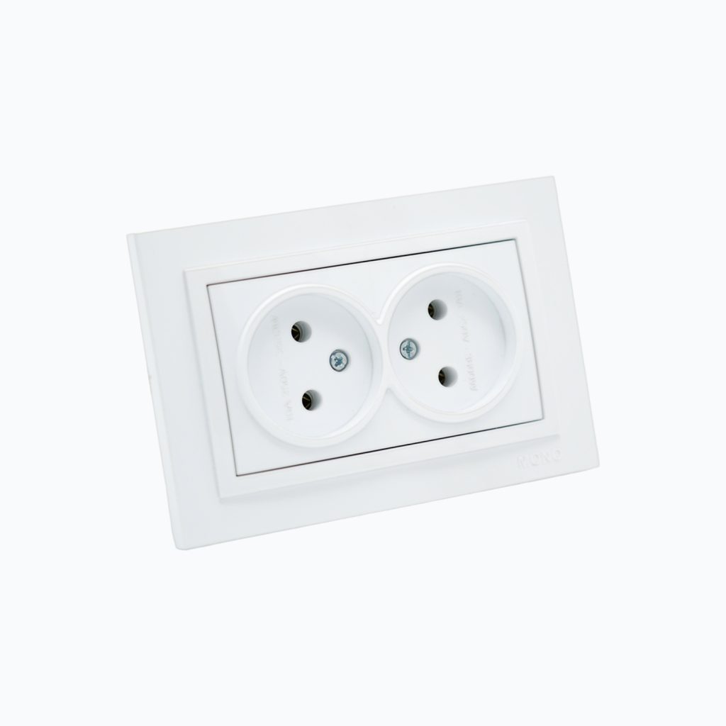 Розетка двойная без заземления 10A, 250 V