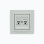 Double computer socket  (2xRj45 Cat 6)