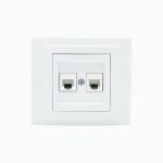 Ikki portli telefon rozetkasi (2xRj45 Cat 3)