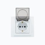 Розетка с заземлением и крышкой 16A, 250 V