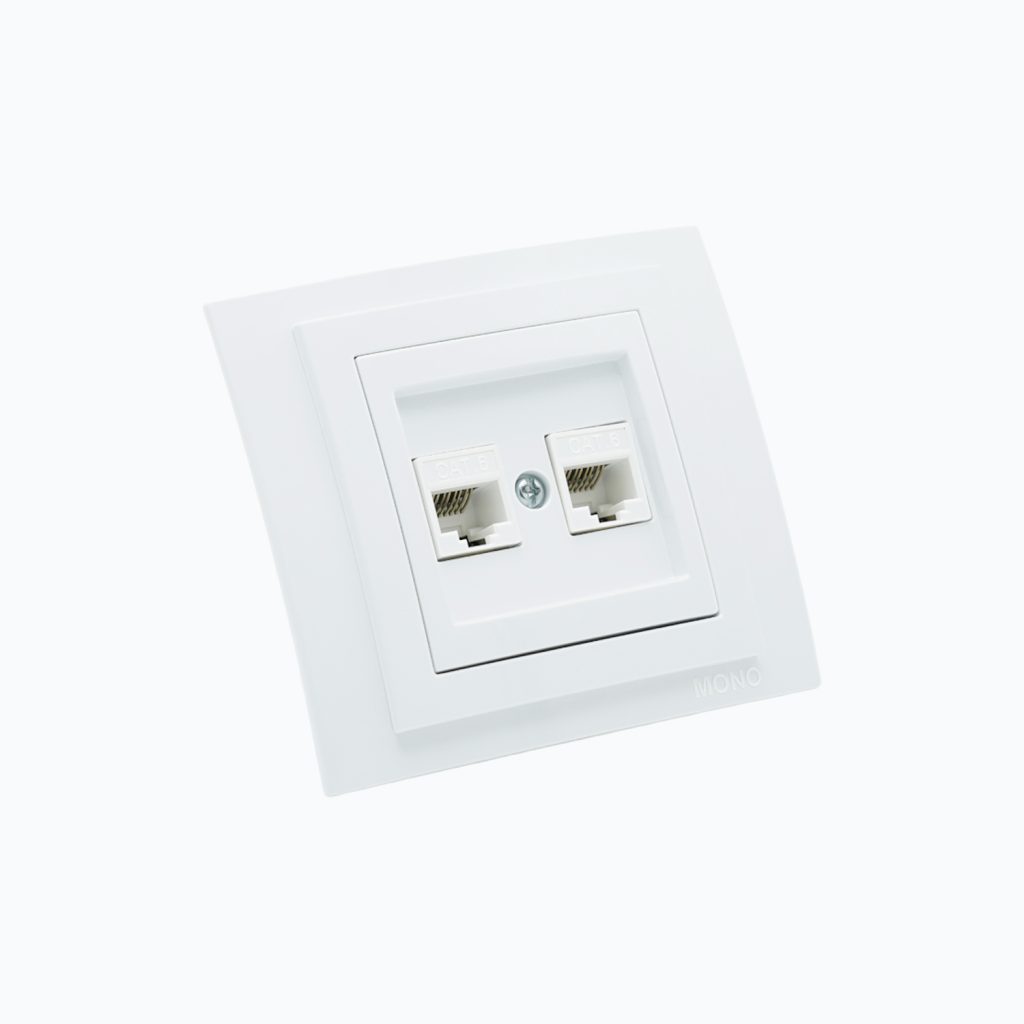 Розетка Компьютерная двойная  (2xRj45 Cat 6)