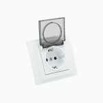 Розетка с заземлением и крышкой 16A, 250 V
