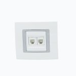 Розетка Телефонная двойная  (2xRj45 Cat 3)