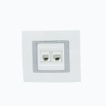 Розетка Компьютер + Телефон  (Rj45 C at 6 +Rj45 Cat 3 )