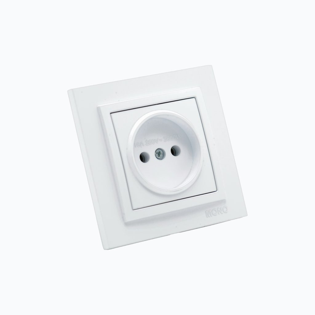 Power socket without grounding,  16A, 250 V