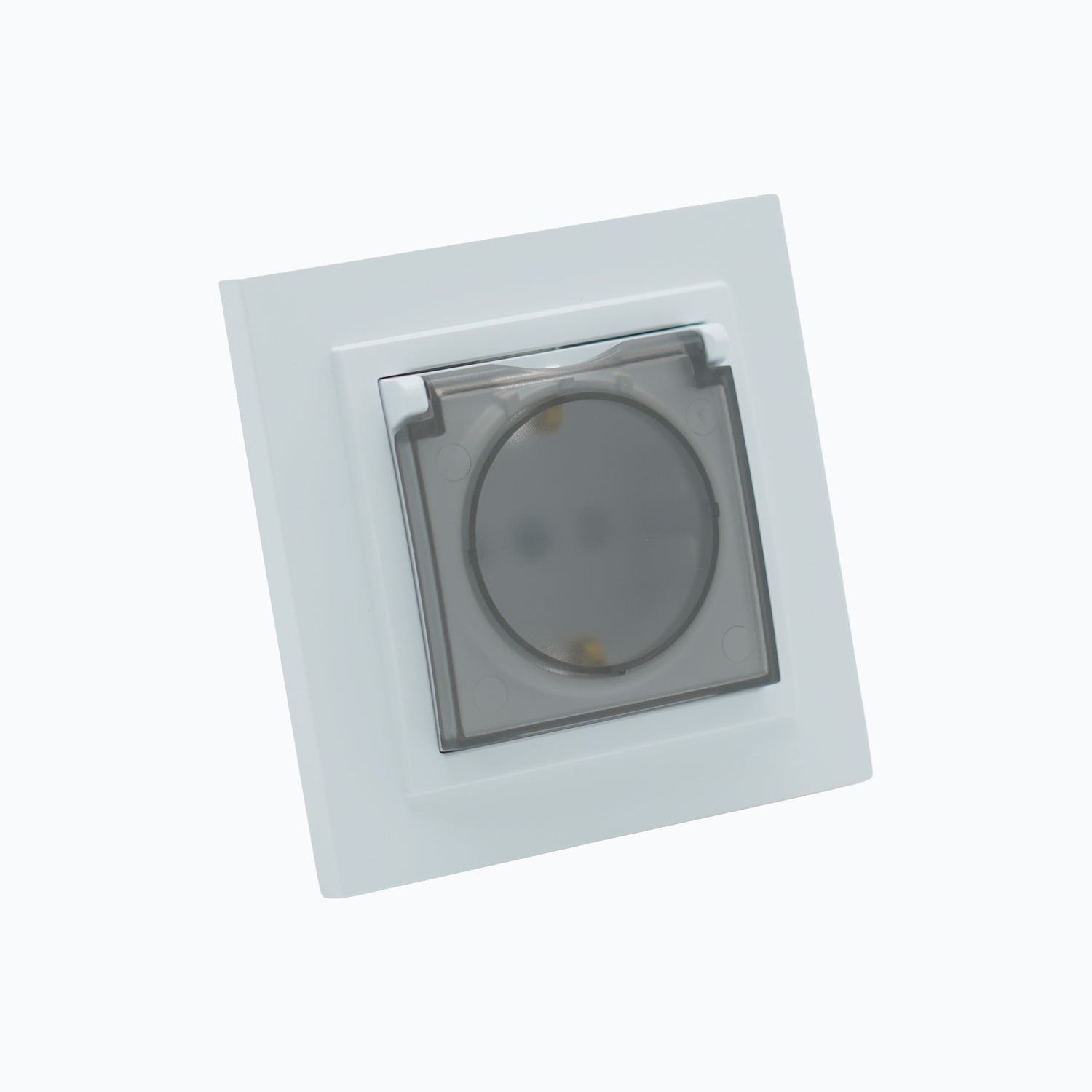 Grounded socket with cover and safety shutters 16A, 250 V