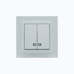 Two-gang switch with illumination 10AX, 250 V