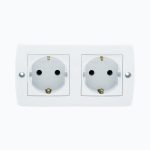 Unit socket with grounding + socket with grounding, 16A, 250V
