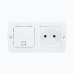 1-gang switch + socket without grounding
