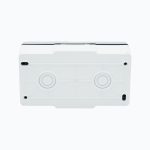 2-gang switch + socket outlet with earth contact
