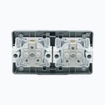 Socket outlet with earth contact and child protection + socket outlet with earth contact