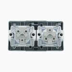 Socket outlet without earth contact + socket outlet without earth contact