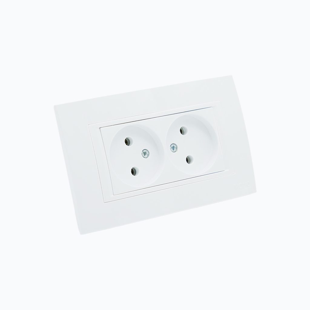 Розетка двойная без заземления 10A, 250 V