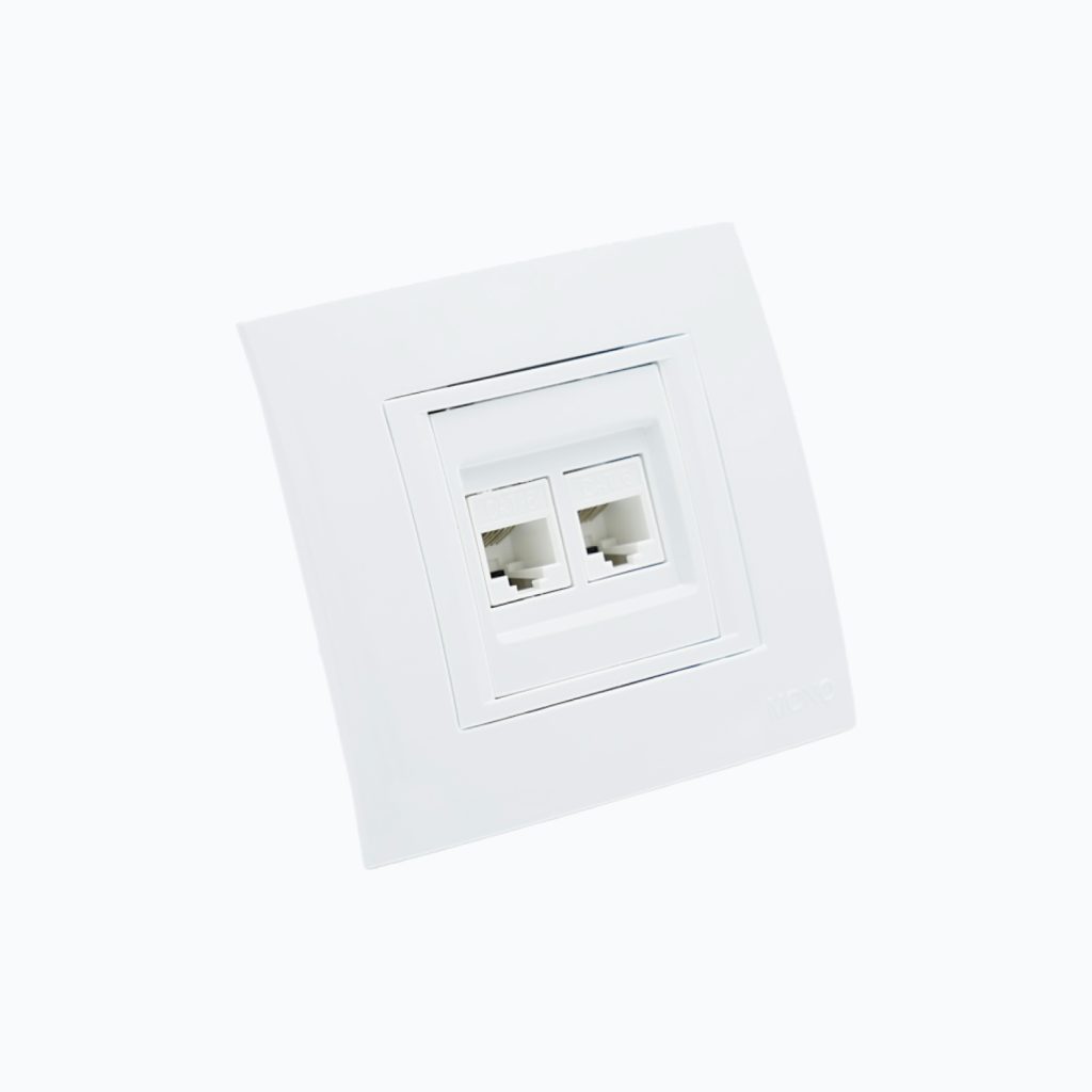 Ikki portli kompyuter rozetkasi (2xRj45 Cat 6)