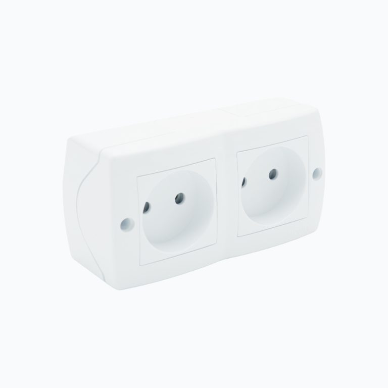 Unit socket without grounding + socket without grounding, 16A, 250V