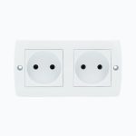 Unit socket without grounding + socket without grounding, 16A, 250V