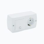 1-gang switch + socket with grounding
