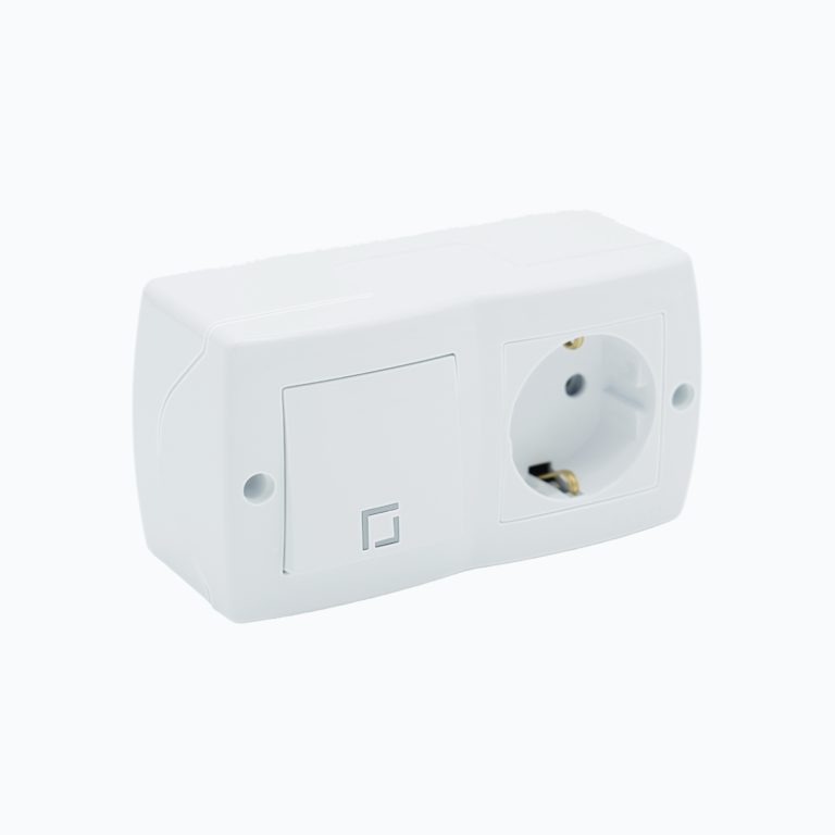 1-gang switch + socket with grounding