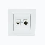 Розетка компьютерная (Cat 6)+ ТВ — Концевая (0,5 dB) (F)