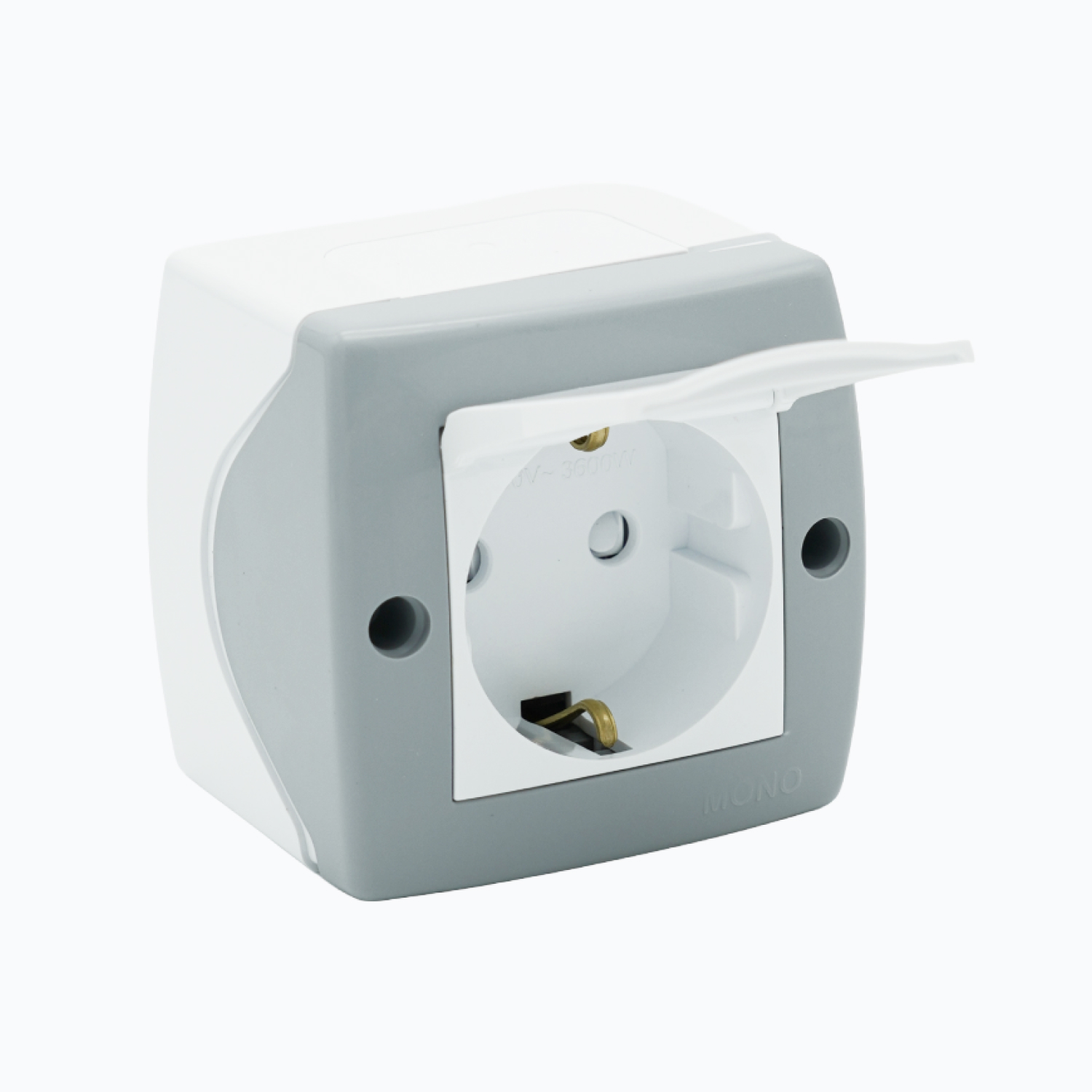 Розетка с крышкой, заземление и защитой от детей 16A, 250 V