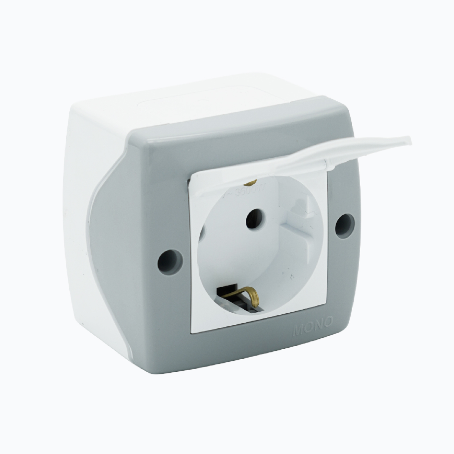 Grounded socket with cover 16A, 250 V
