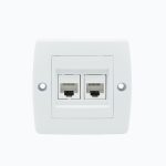 Розетка компьютерная двойная  (2xRj45 Cat 6)