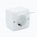 Розетка с крышкой, заземление и защитой от детей 16A, 250 V