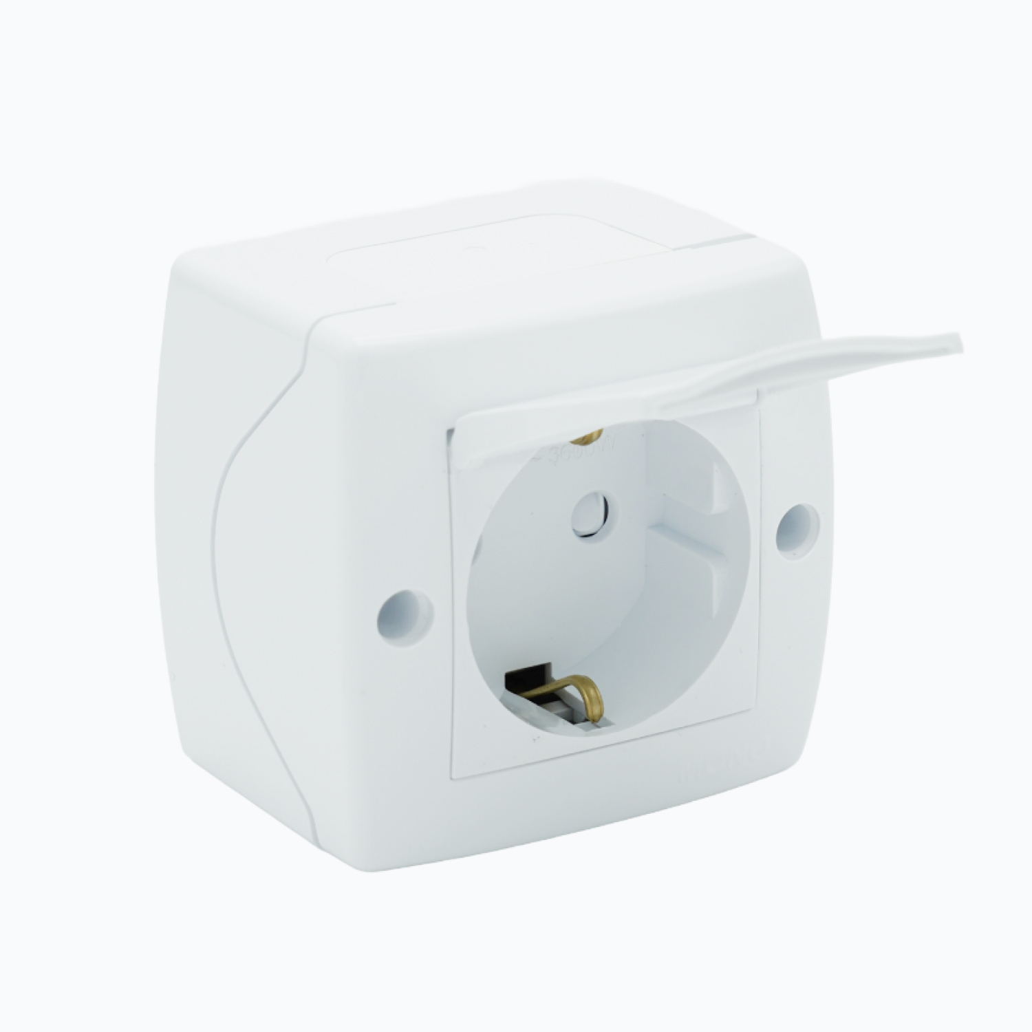 Розетка с крышкой, заземление и защитой от детей 16A, 250 V