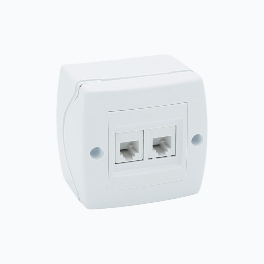 Розетка двойная телефонная (2xRj45 Cat 3)