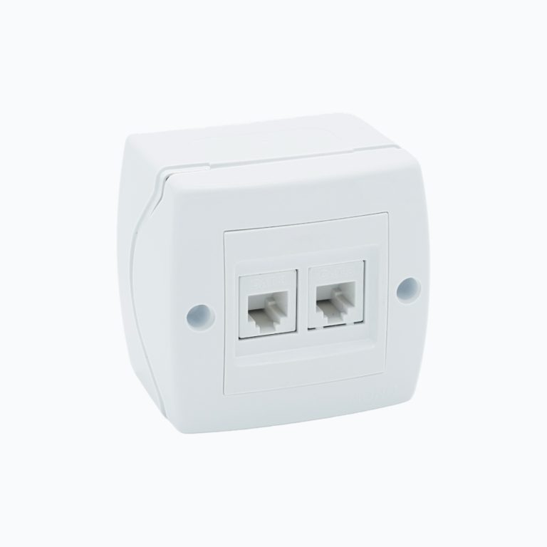 Розетка двойная телефонная (2xRj45 Cat 3)
