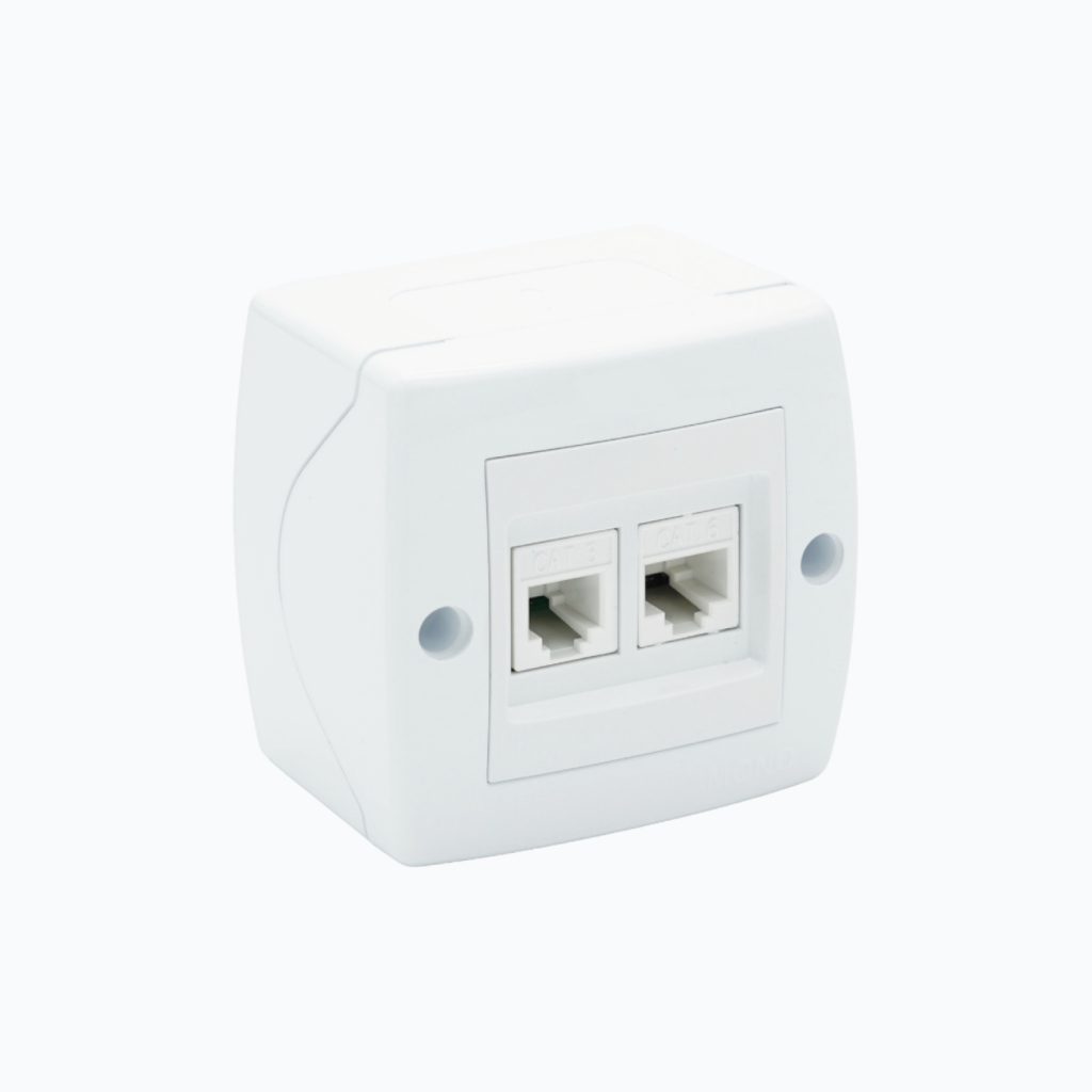 Розетка компьютерная+телефонная (Rj45 Cat 6+Rj45 Cat 3)
