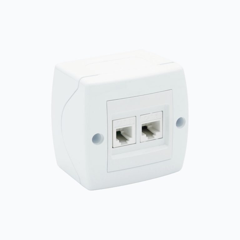 Computer + Telephone socket (Rj45 C at 6 +Rj45 Cat 3 )