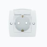 Розетка с крышкой, заземление и защитой от детей 16A, 250 V