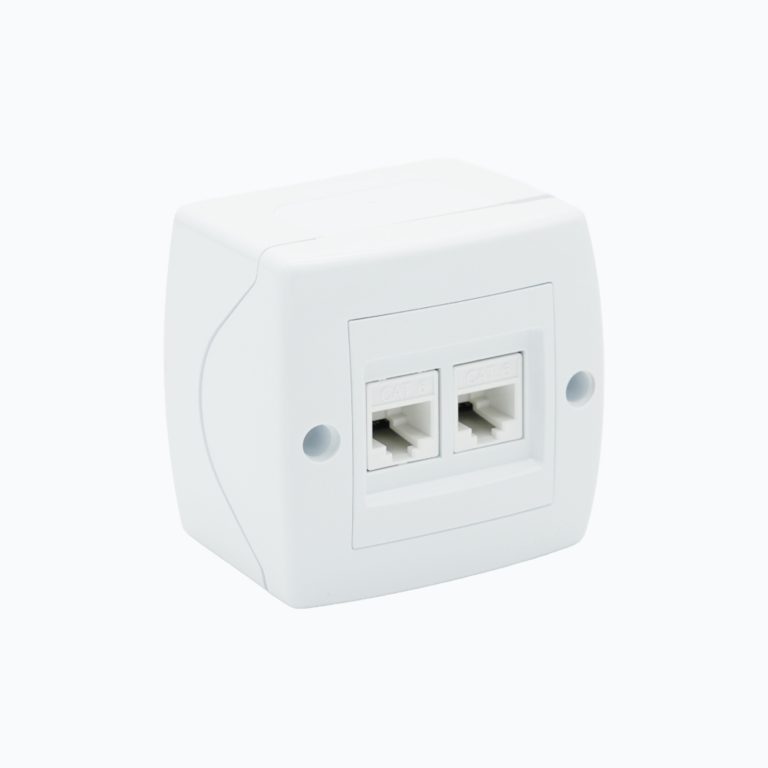 Double Ddata socket outlet (2xRj45 Cat 6)